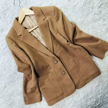 아쿠아 스큐텀 여성용 테일러드 자켓 캐시미어 혼방 브라운