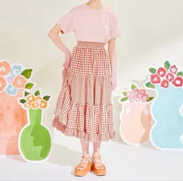 poppy 깅엄 체크 스커트