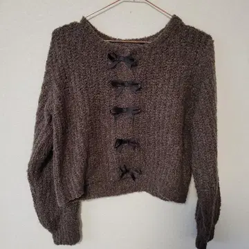 타카하시 아이 Green Parks 리본 버튼 걸리시한 가디건