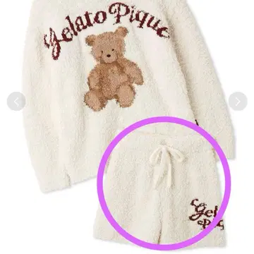 Gelato Pique 홀리데이 스노우 베어 숏팬츠 화이트