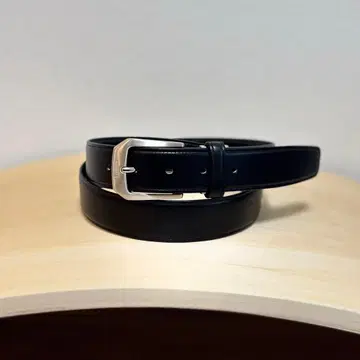 [ 미사용 새상품 ] Aquascutum 블랙 가죽 벨트