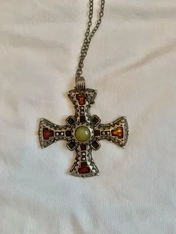 Miracle 빈티지 켈트 십자가 크로스형 펜던트 목걸이