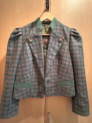 Wenger 체크 무늬 테일러드 자켓 38