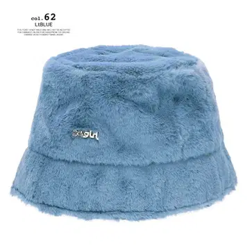 X-girl 엑스트라 걸 퍼 버킷 햇 블루