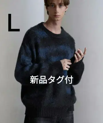 택 포함 새상품 CLEL 알파카 블렌드 샤기 니트