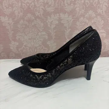 DIANA 블랙 글리터 스틸레토 하이힐