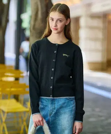 [DRESSTERIOR] 타이거 자수 크루넥 가디건 38