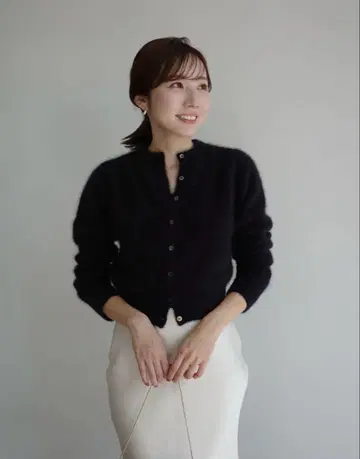 anuans 라쿤 폭스 숏 가디건 NAVY