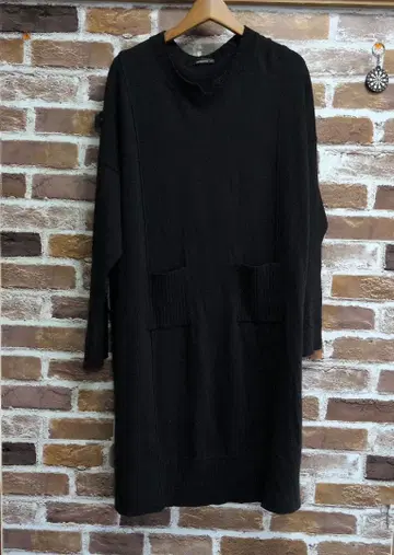 블랙 니트 원피스 긴팔