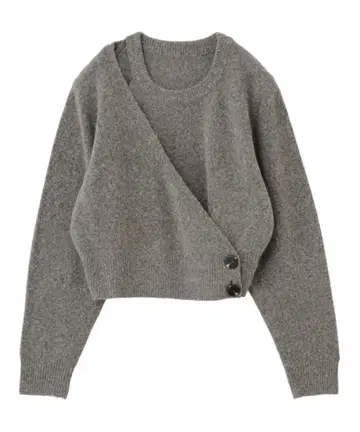 COCODEAL 레이어드 스타일 아지메 니트 차콜