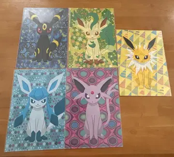 포켓몬 센터 A4 클리어 파일 이브이 컬렉션 5장 세트