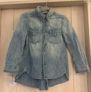 sacai luck 데님 블루 긴팔 셔츠