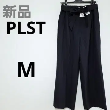 [택 포함 새상품] PLST 울 블렌드 이지 팬츠 M 네이비