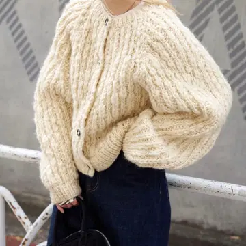 OUTDOOR PRODUCTS 네팔 울 핸드 니트 가디건