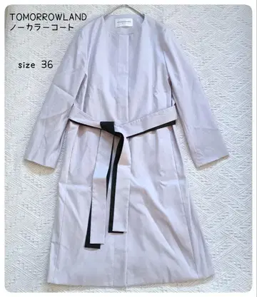 TOMORROWLAND 노카라 코트 36 벨트 포함 일본제
