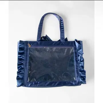 새틴 프릴 백리본 데코 토트백 WEGO