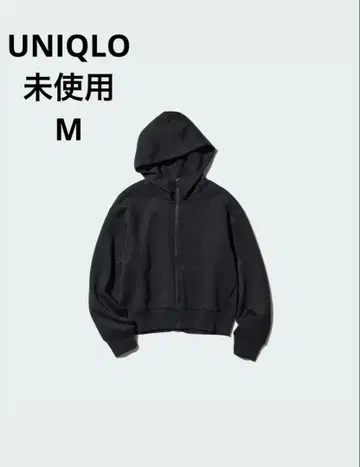 UNIQLO 드라이 맨투맨 풀 집업 후드티 M 블랙 미사용