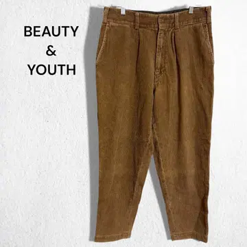 뷰티 앤 유스 코듀로이 팬츠 슬랙스 남성용 테이퍼드 L