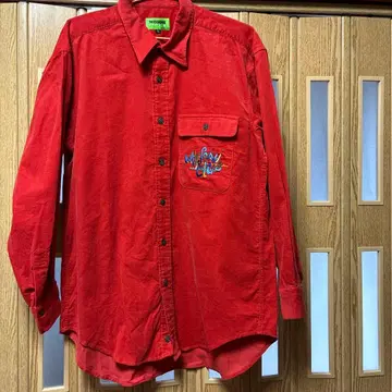 MISSION CLUB 자수 레드 콜천 셔츠 L~LL