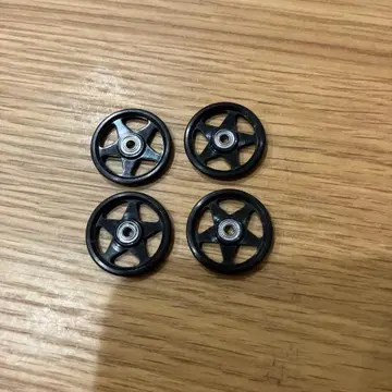 타미야제 19mm 알루미늄 베어링 롤러 블랙 2세트