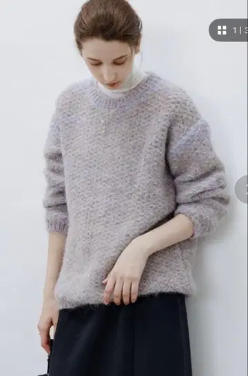 [ tageechita ] 울 혼방 멜란지 컬러 크루넥 니트