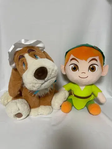 디즈니 스토어 피터팬 나나 봉제 인형 SET