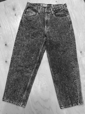 silver tab 배기 데님 팬츠 블랙