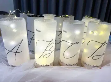 [ 가격 인하 ] 테이블 넘버 12개 테이블 라이트 조명 결혼식 피로연