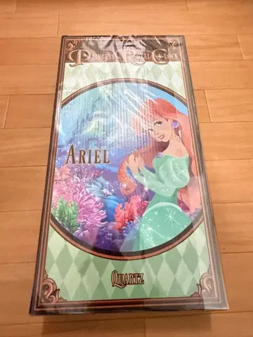 디즈니 프린세스 아리엘 앤티크풍 메탈릭 컬러 펜듈럼 시계 새상품