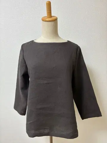 린넨 풀오버 다크 브라운