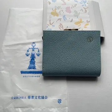 [ 황궁 한정판 ] 국화 문양 가마구치 지갑 라이트 블루 미사용 새상품