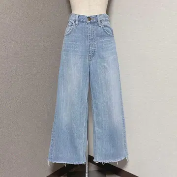 아줄바이마우지 데님 컷오프 스트레이트 와이드 팬츠 25