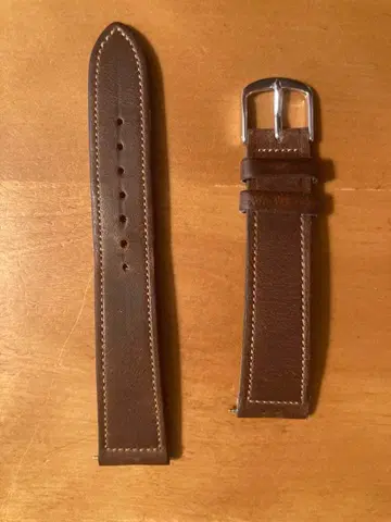 19mm 브라운 가죽 벨트