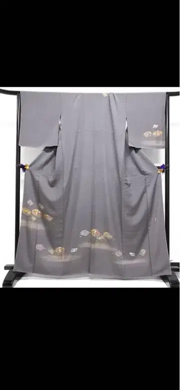 작가 물건 금채 본 무늬 미즈히키 노을 작은 꽃 츠케사게 기모노