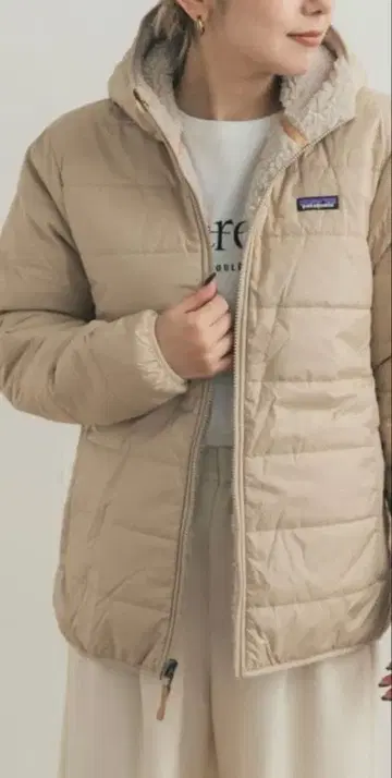 patagonia 키즈 리버서블 레이디 프레디 후디