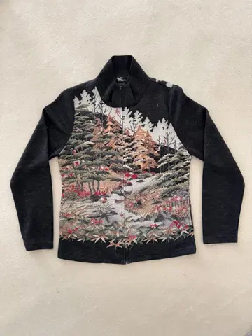 파곤 Pagong 하이넥 지퍼 가디건 긴팔 L