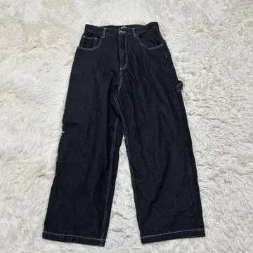 kutir 쿠티르 자수 페인터 와이드 데님 팬츠 블랙 L