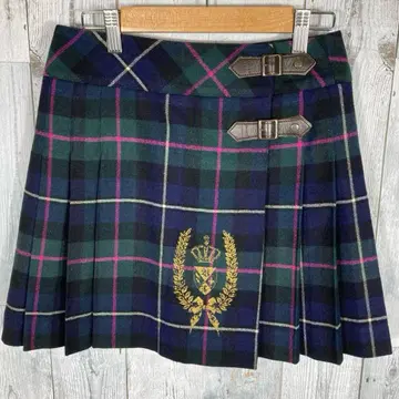 23구 체크 무늬 플리츠 스커트 골프웨어