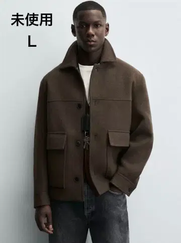 미사용 ZARA 레귤러 핏 7부 기장 코트 남성용