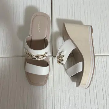 ALDO 샌들 통굽 체인 화이트 사이즈 35