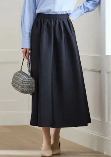 [세탁 가능] 23구 플러피 트윌 플레어 스커트