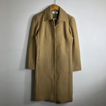 베이지 울 롱 코트