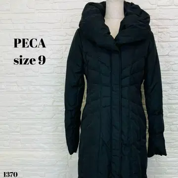 PECA 페카 다운 코트 후드 부착 블랙 9 1370