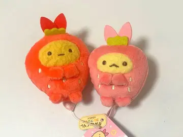 스미코구라시 테노리 봉제 인형 후르츠 파라다이스 새우튀김 꼬리 딸기