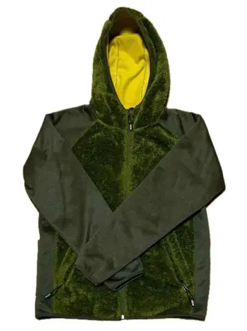 컨디션 최상 로고스 플리스 후드티 사이클링 자켓 속기모 그린