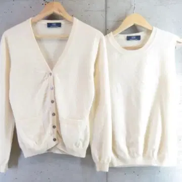 고비 IOBI 캐시미어 앙상블 가디건 슬리브리스 니트