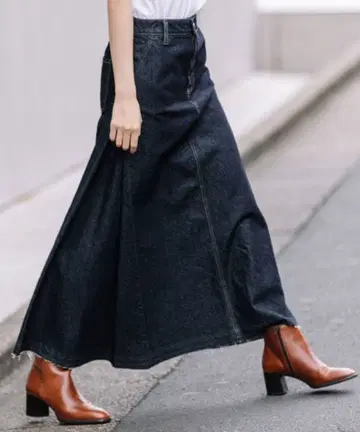 munich 데님 맥시 스커트