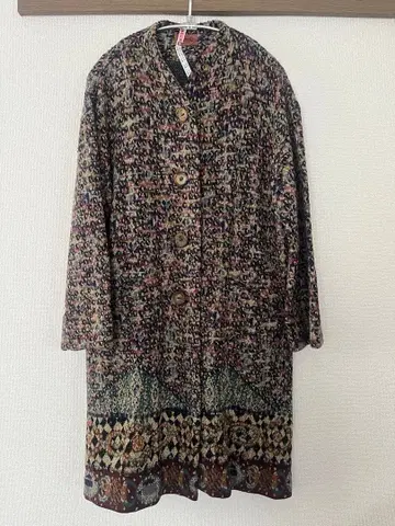 MISSONI 다색 무늬 노카라 자켓 코트