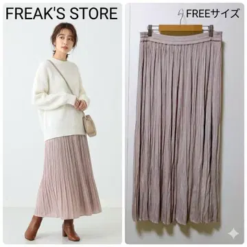 [스테디셀러 인기] 프릭스스토어 와셔 플리츠 스커트 핑크 베이지 밴딩