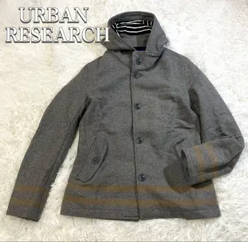URBAN RESEARCH 후드 부착 숏코트 그레이
